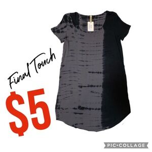 $5 ITEM - NWT Final touch gray black tie dye Dress size small